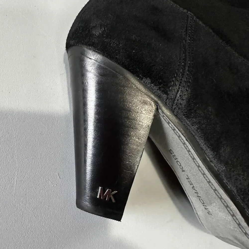 Michael Kors Divia Black Suede Ankle Boot SZ 7.5 37.5